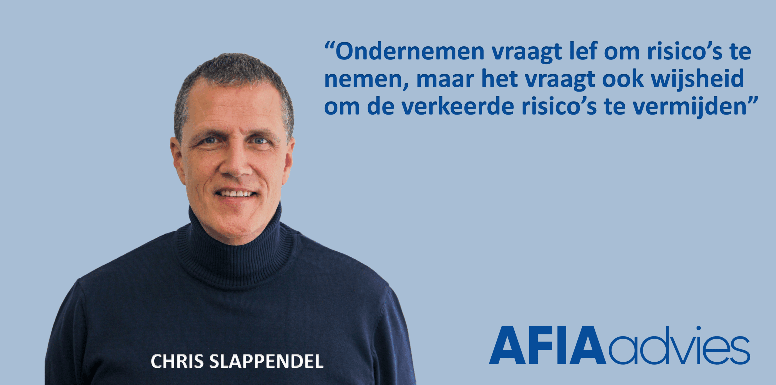 Chris Slappendel, eigenaar en oprichter van AFIA Advies